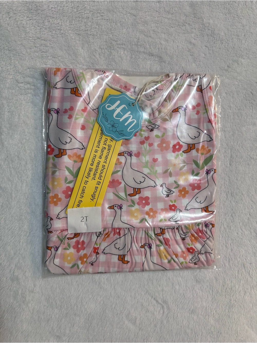 JEM Pink Floral Goose Kids Dress